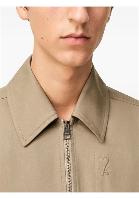 adc zipped jacket man beige AMI PARIS | HJK884.CO0132A036